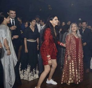 Deepika Padukone in sneakers at her reception