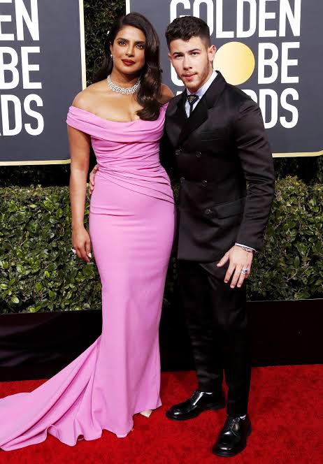 Priyanka Chopra and Nick Jonas at 77 Golden Globe Awards