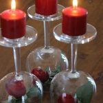 Candle set up for valentine's day decor