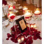 Candle set up for valentine's day decor