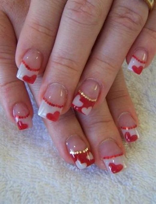 French manicure valentine's nails Threads WeRIndia