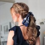 How to use scarf as a hair accessory with braids