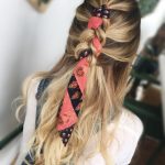 How to use scarf as a hair accessory with braids