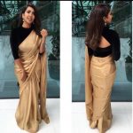 How to wear a satin saree