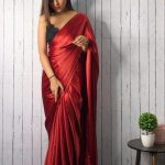 How to wear a satin saree