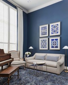 Use blue, pantone color of the year 2020 for interiors