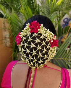 Braided bun cover for Indian hairstyle