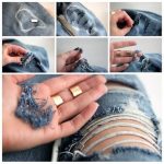 DIY distress denim jeans