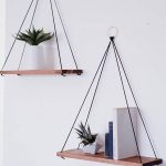 Use hanging shelves for growing plants indoor