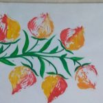 Vegetable and fruit  printing for home craft