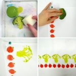 Vegetable and fruit  printing for home craft