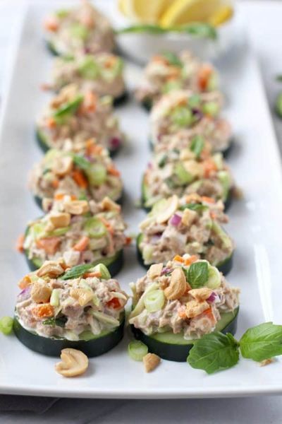 Cucumber Bites, healthy party snacks