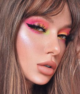 Neon eye makeup trend 2020