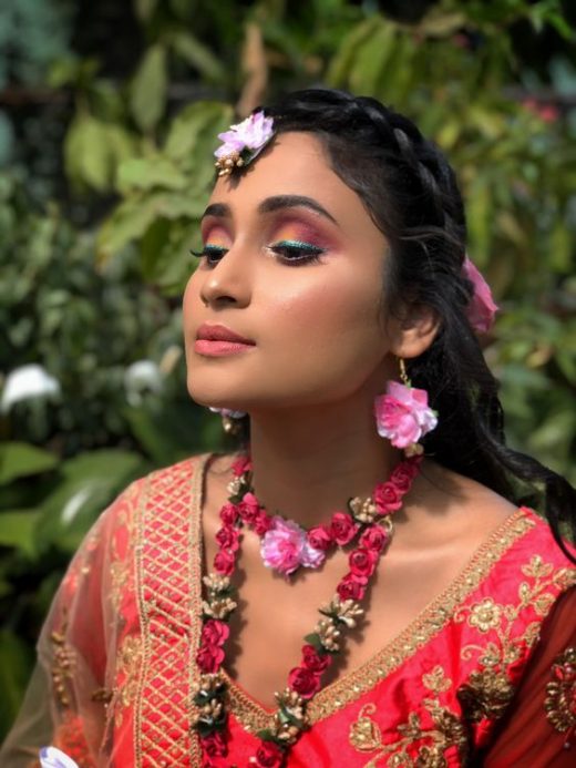 colored eye makeup for Indian brides