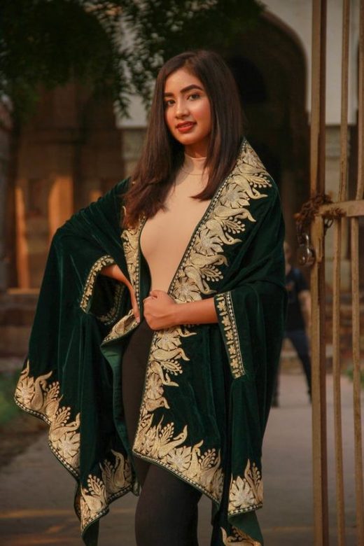 Velvet kurta dress for winters
