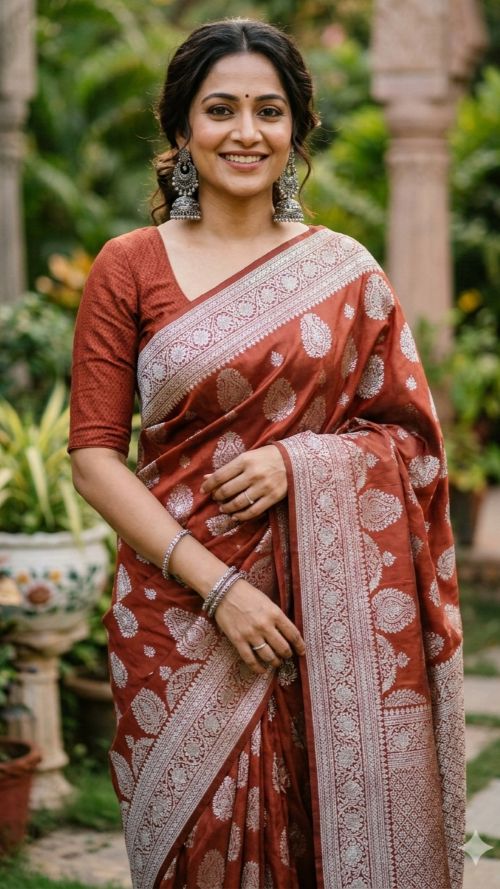 Wear bold earrings with saree and give neckpiece a miss