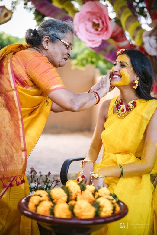 Saree outfits for Haldi ceremony for the bride's to be