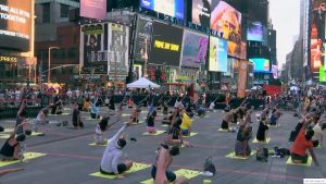 International Yoga Day at Times Square, New York