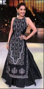 Madhuri Dixit's looks ravishing in a black embroidered outfit