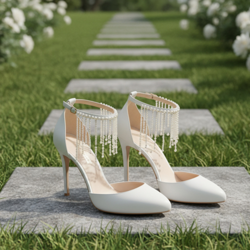 Revamp the look of plain white heels with these DIY ideas