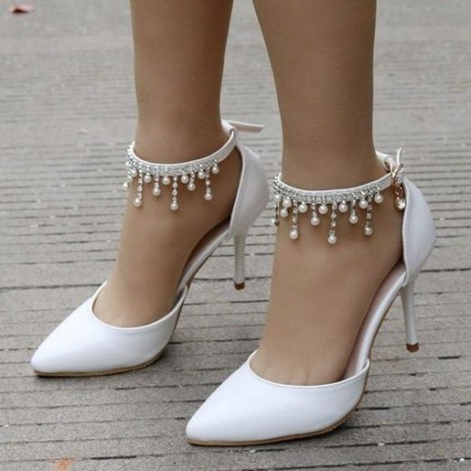 Revamp the look of plain white heels with these DIY ideas