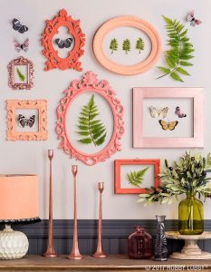Wall decor with photo frames