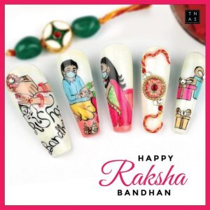 Nail art designs for rakhi