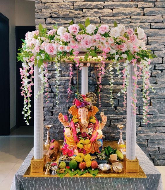 Buy/Send Leafy Ganesh Puja Decor Online- FNP