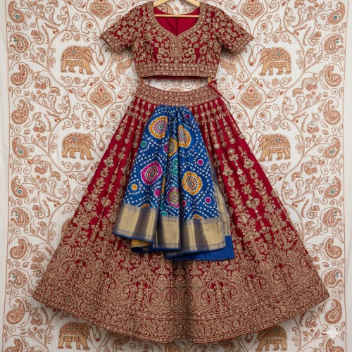 Bandhani dupatta for the brides