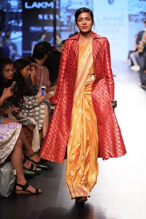 Jacket to store wear over saree