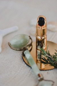 Skin care with jade roller
