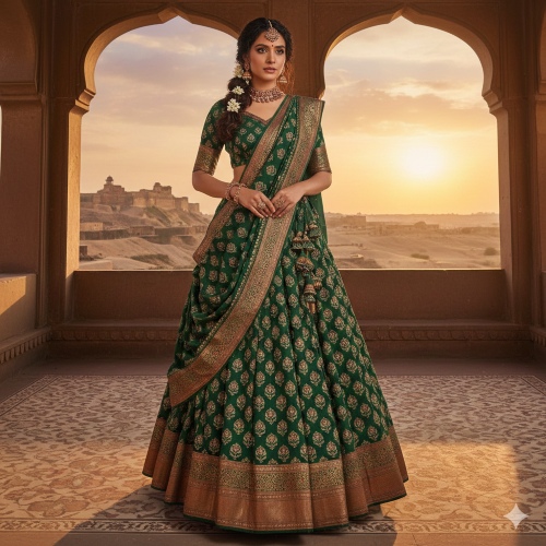Reuse old saree to create lehnga