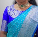 saree blouse deigns with brocade borders-Threads-WeRIndia