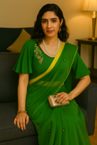 Bell sleeves for saree blouse