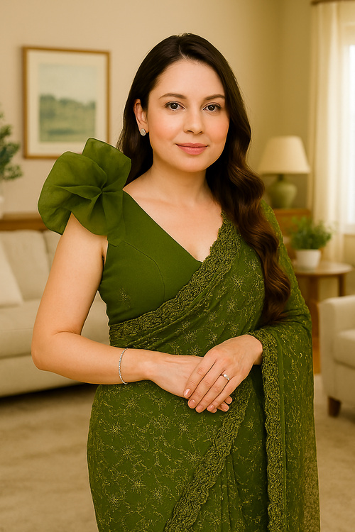 Sheer sleeves saree blouse designs Threads WeRIndia