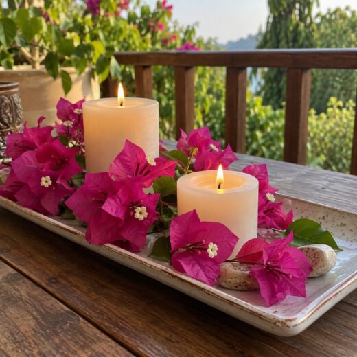 Flower Decoration with Bougainvillea Flowers