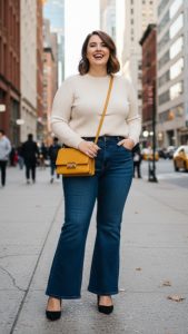 Wide leg flare jeans
