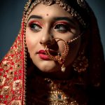 Indian bridal nath or nose ring