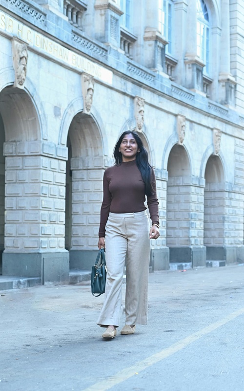 Office wear top and straight pants