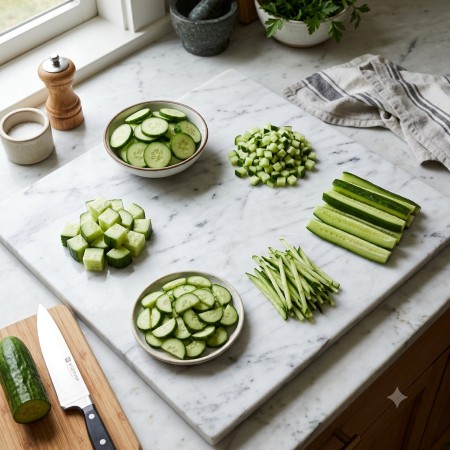 Cut Cucumbers Like a Pro