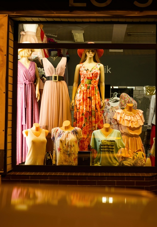 necklines on display