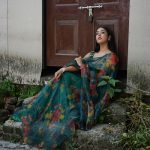 Different Green Sarees To Wear For Sawan jade green georgette